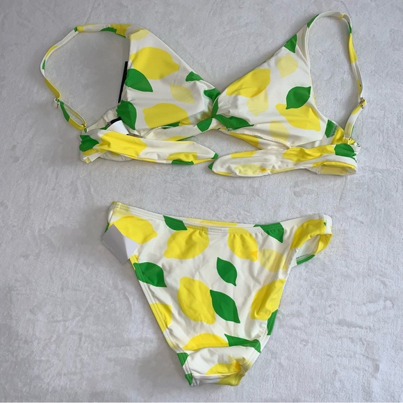 Kate spade yellow white and green bikini set size small new with tags - Picture 2 of 7